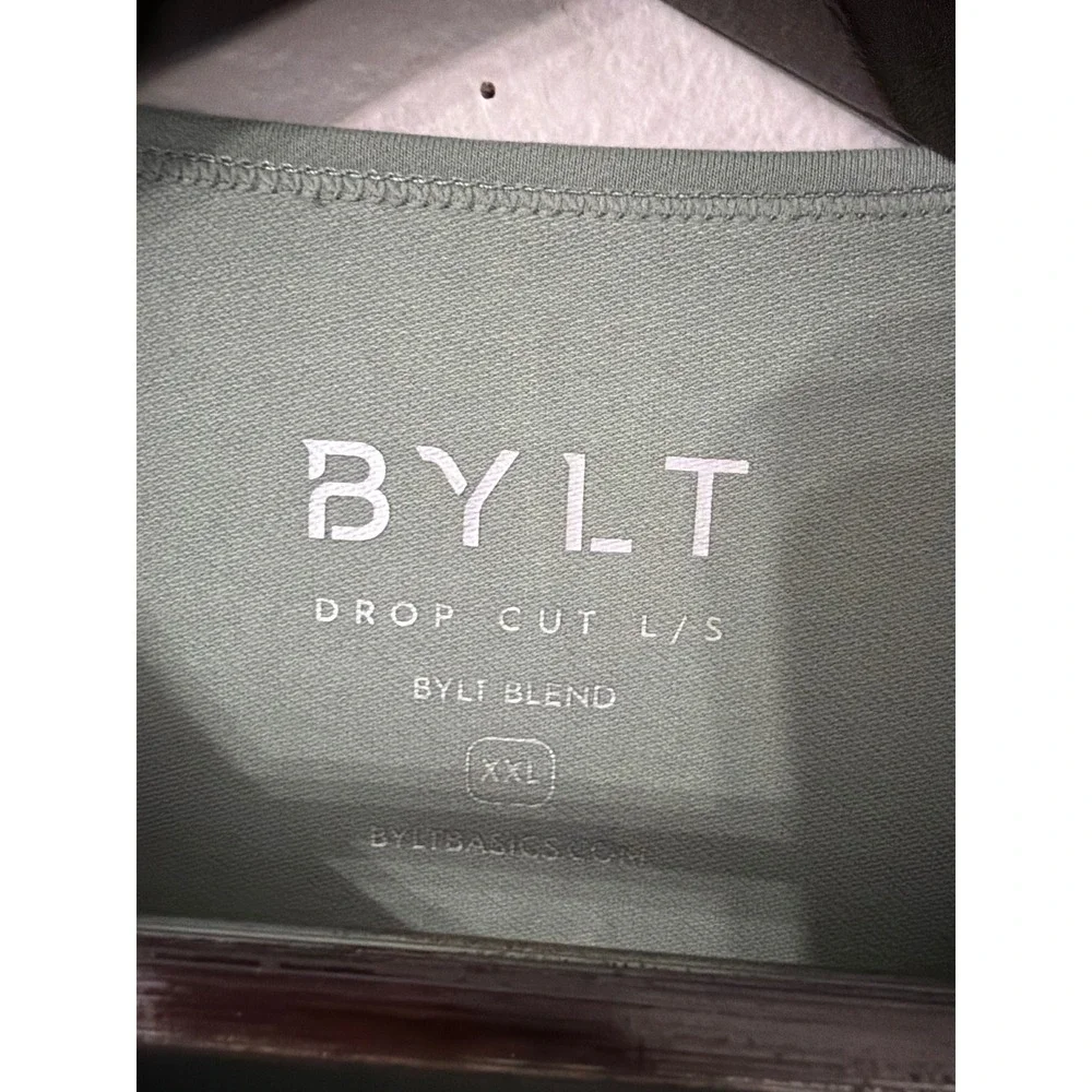 BYLT Premium Basics‎ Drop Cut Long Sleeve Shirt XXL Moss Green BYLT Blend L/S